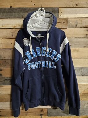 NFL Chargers Zip Up Hoodie Size Large